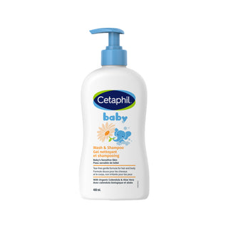Cetaphil Baby Wash & Shampoo For Sensitive Skin 400ml