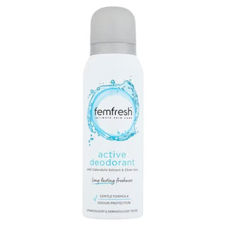 Femfresh Active Deodorant Long Lasting Freshness Intimate Deodorant Spray 125ml