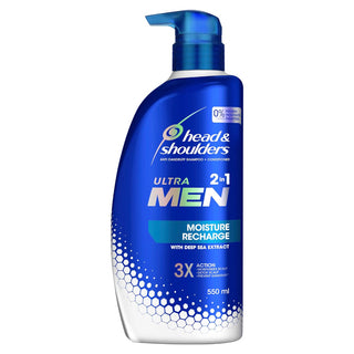 Head & Shoulders Ultra Men 2 In 1 Moisture Recharge Anti Dandruff Shampoo 550ml
