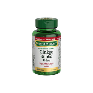 Nature’s Bounty Ginkgo Biloba 120mg Value Size 180 Capsules