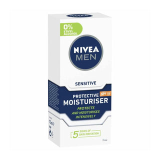 Nivea Men Sensitive Protective Face Moisturiser Cream With Spf 15 75ml