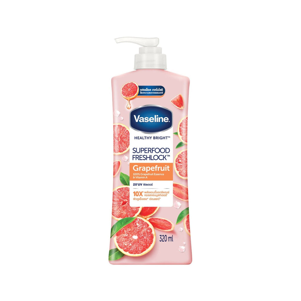 لوشن الجسم فازلين هيلثي برايت سوبرفود فريشلوك بالجريب فروت 320 مل — Q-BB098-GRAPEFRUIT
