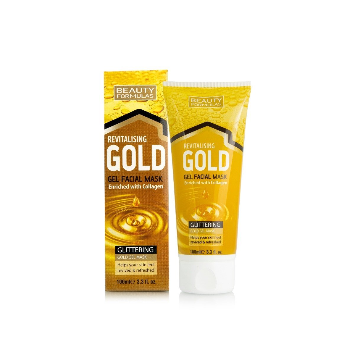 Buy Beauty Formulas Revitalising Gold Gel Facial Mask 100ml