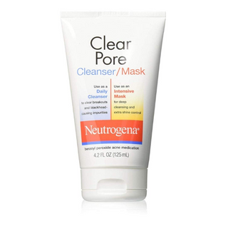 Neutrogena Clear Pore 2 in 1 Facial Cleanser/Face Mask 125ml