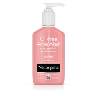 Neutrogena Oil Free Pink Grapefruit Acne Face Wash & Cleanser with Vitamin C & Salicylic Acid  177ml