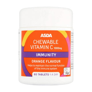 ASDA Chewable Vitamin C 1000mg - 60 Immunity Tablets