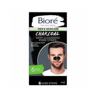 Biore Men Charcoal Deep Cleansing Pore Strips 6 Strips - AU