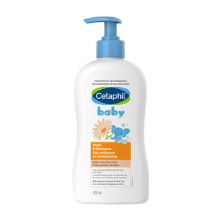 Cetaphil Baby Wash & Shampoo For Sensitive Skin 400ml