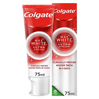 Colgate Max White Ultra Active Foam Teeth Whitening Toothpaste 75ml