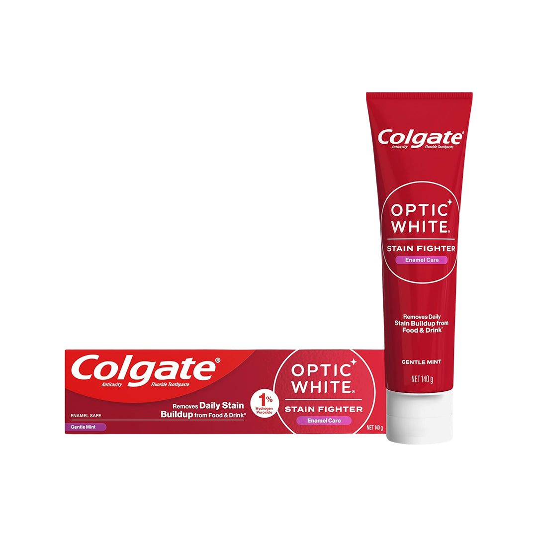 Staining Toothpaste Colgate Optic White Stain Fighter Teeth Whitening Toothpaste Enamel Ca ...