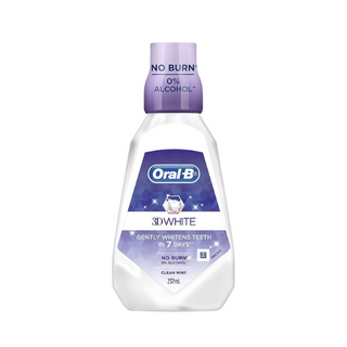 Oral-B 0% Alcohol 3D White Clean Mint Mouth Wash 237ml