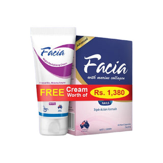 Facia With Natural Collagen 30 Hard Capsules For Skin,Nails & Hair