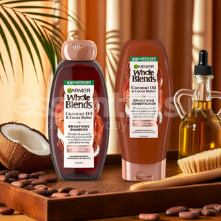 Garnier Whole Blends Coconut Oil & Cocoa Butter Scent Smoothing Shampoo & Conditioner 370ml