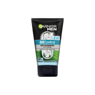 Garnier Men Turbolight Oil Control Anti-Blackhead Brightening Icy Scrub Face Foam 100ml