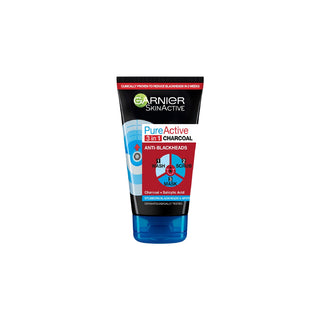 Garnier Pure Active BHA Charcoal Anti - Blackhead 3 In 1 Wash For Acne Prone Skin 150ml