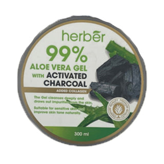 Herber Aloevera Gel With Activated Charcoal 300ml