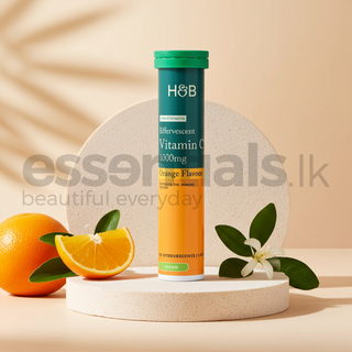 Holland & Barrett High Strength Effervescent Vit C 1000mg Orange Flavour 20 Tablets