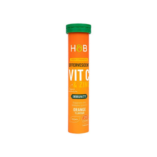Holland & Barrett Effervescent Vitamin C & Zinc Orange Flavour 20 Tablets
