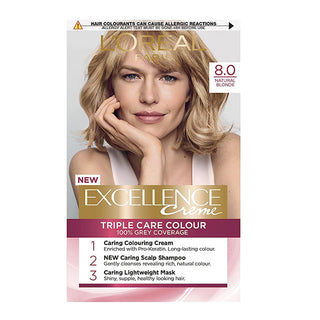 L'Oreal Excellence Permanent Hair Colour 8 Natural Blonde