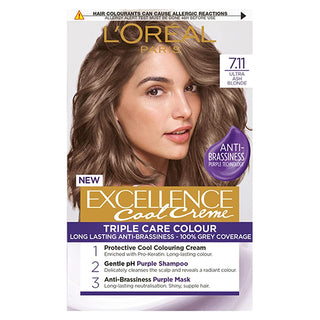 L'Oréal Paris  Excellence Permanent Hair Colour Creme 7.11 Ultra Ash Blonde