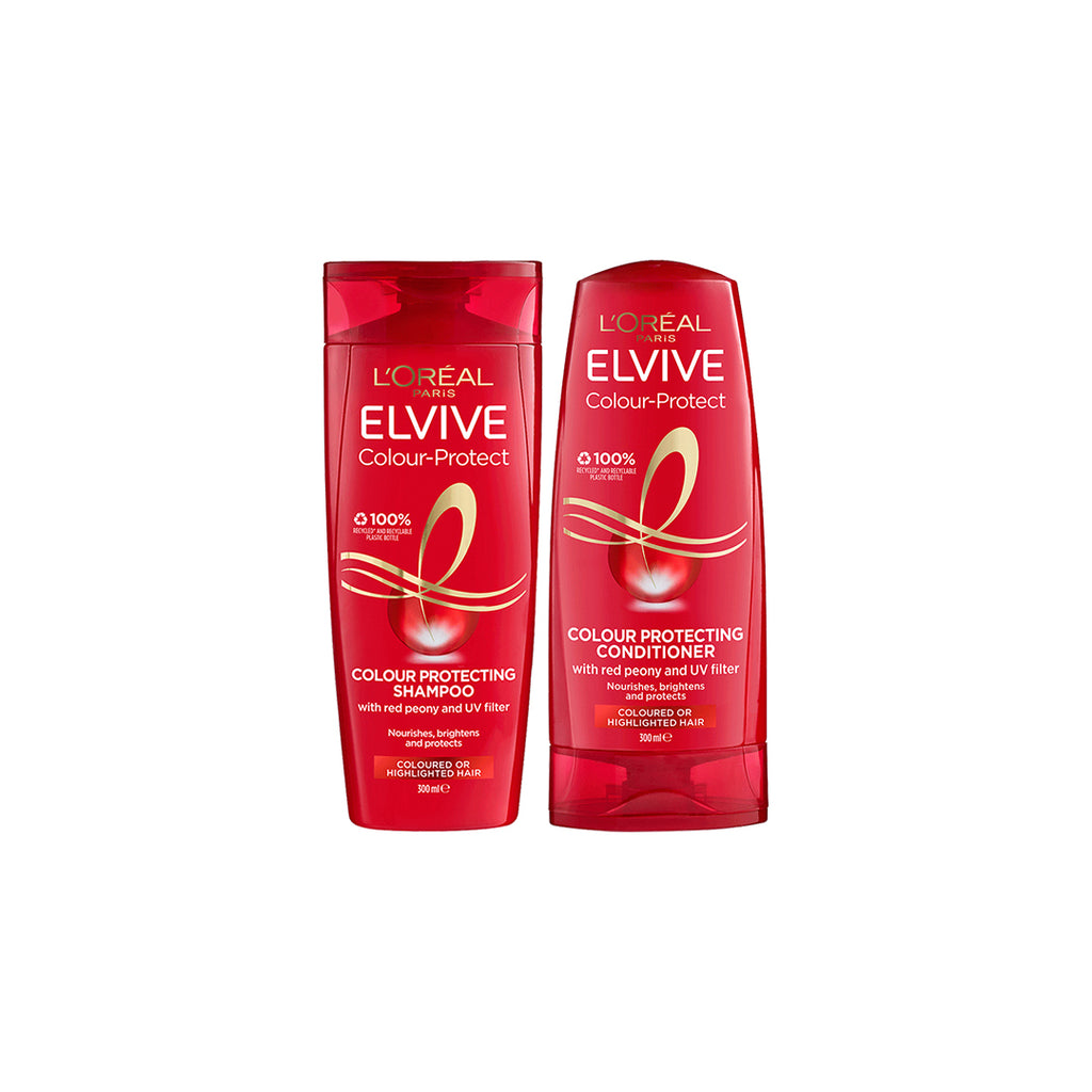 L'oreal Elvive Color Protecting Shampoo & Conditioner 300ml Essentials.lk