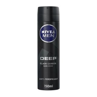 Men Deep Black Carbon Dark Wood Anti-Perspirant Deodorant Spray 150ml