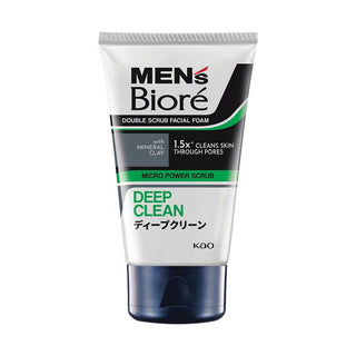 Men's Biore Double Scrub Facial Foam Deep Clean 100g
