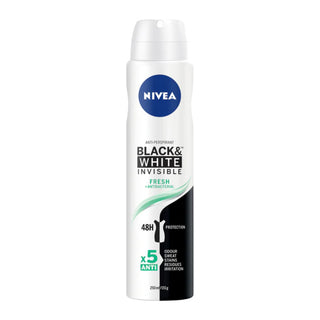 Nivea Black & White Invisible Fresh + Antibacterial Deodarant Spray 250ml - AU