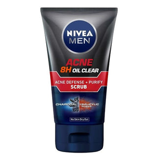 Nivea Men Acne 8H Oil Clear Acne Defense + Purify Scrub 100ml