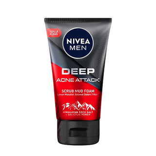 Nivea Men Deep Acne Attack Scrub Mud Foam 100ml