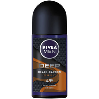 Nivea Men Deep Black Carbon Espresso Anti-Perspirant Roll On 50ml