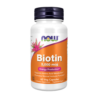 Now Biotin 5,000 mcg 60 Veg Capsules