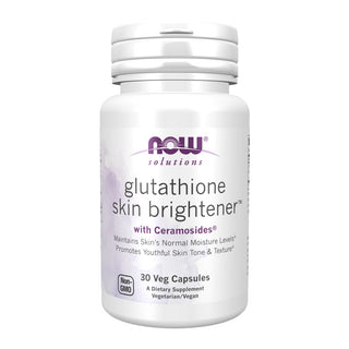 Now Glutathione Skin Brightner With Ceramosides 30 Veg Capsules
