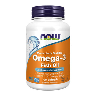 Now Omega-3 Fish Oil 1000mg Fish Oil Per 100 Softgels