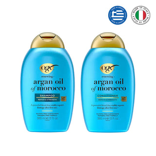 OGX Renewing Moroccan Argan Oil Shampoo & Conditioner 385ml Bundle Pack