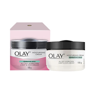 Olay Light & Non Greasy All Day Hydration Moisturising Cream For Sensitive Skin 100g