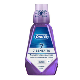 Oral-B 0% Alcohol 7 Benefits Mouthwash  500ml