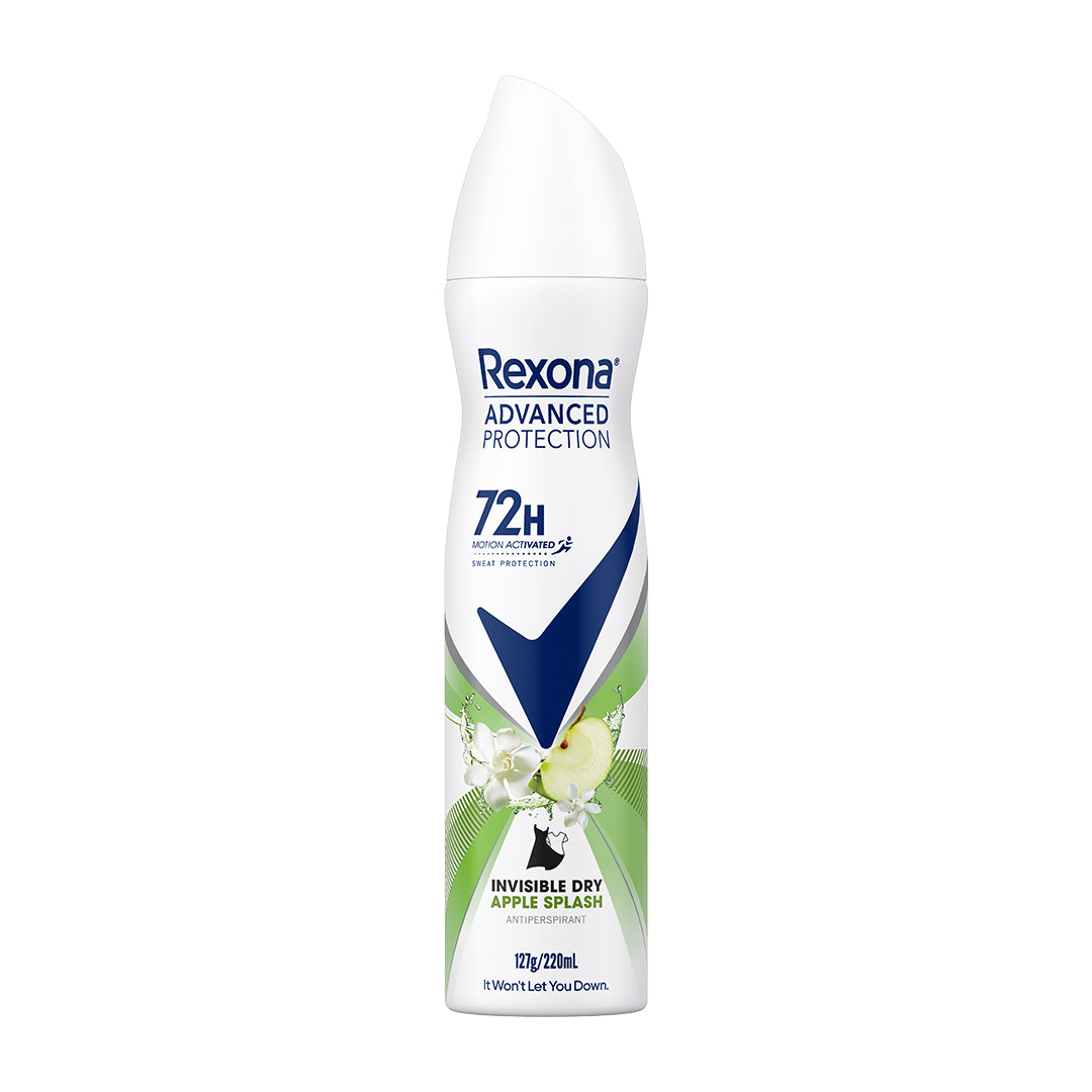 Rexona Essentials Rexona 72H Invisible Dry Apple Splash Antiperspirant Spray 220ml -AU ...