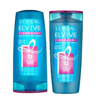 L'Oreal Paris Elvive Fibrology Thickening Shampoo 400ml/L'Oreal Paris Elvive Fibrology Thickening Conditioner 300ml