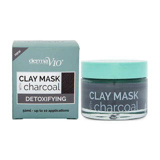Derma V10 Charcoal Detoxifying Clay Mask 50ml