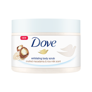 Dove Crushed Macadamia & Rice Milk Body Scrub 225ml in Sri Lanka