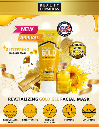 Beauty Formulas Revitalising Gold Gel Facial Mask 100ml