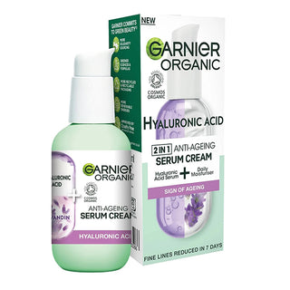 Garnier Organic Lavandin & Hyaluronic Acid 2-in-1 Replumping Serum Cream