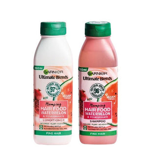 Garnier Ultimate Blends Hair Food Watermelon & Pomegranate Shampoo Conditioner For Damaged Hair 350 ml