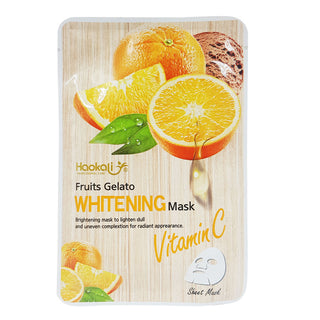 Haokali Fruit Gelato Whitening Vitamin C Facial Sheet Mask 10pcs