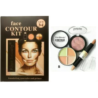 Kiss Beauty Face Contour Kit 3 in1 Shimmer Stick B