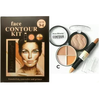 Kiss Beauty Face Contour Kit 3in1 Shimmer Stick C