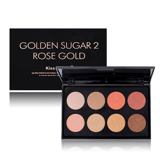 Kiss Beuty Golden sugar Rose Gold Highlight Glow Palette