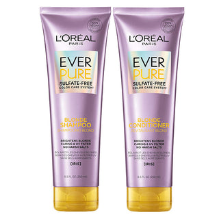 L'Oreal Paris EverPure Blonde Sulfate Free Shampoo and Conditioner Bundle Pack for Blonde Hai