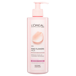 Buy L'Oreal paris fine flowers cleansing milk dry skin 400ml in sri lanka